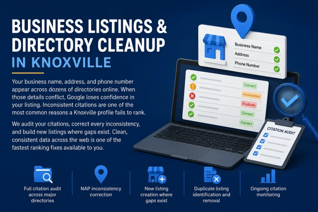 Knoxville business listing cleanup and directory management for local SEO