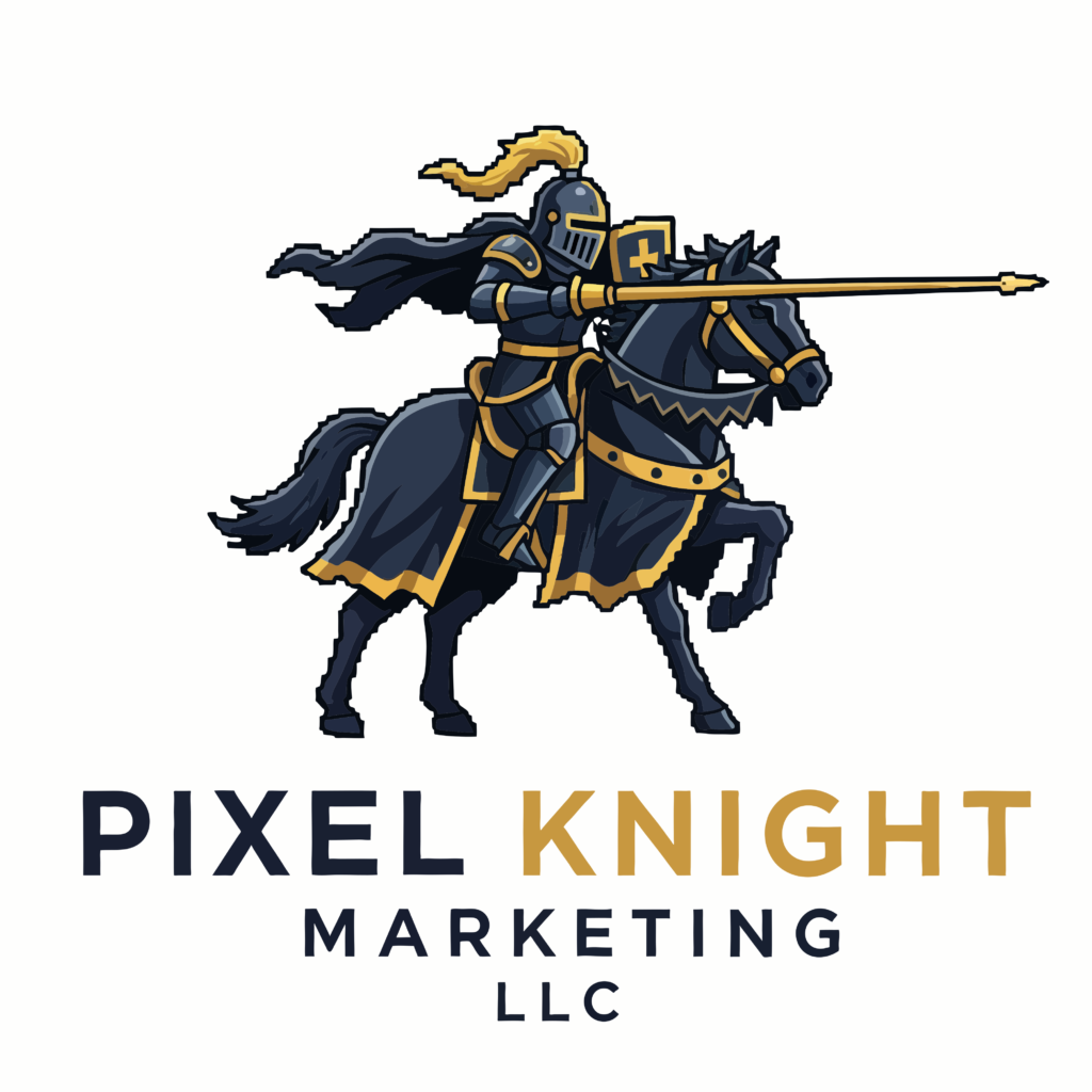 Pixel Knight Marketing LLC with Colored Background